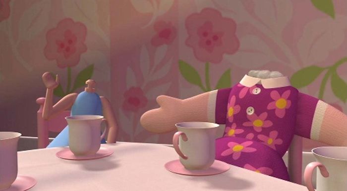 In Toy Story, When Woody Finds Buzz Being Played With By Hannah, Sid's Sister, Buzz Introduces One Of The Dolls He's Sitting With As "Marie Antoinette". Appropriately, She Has Been Decapitated By Sid
