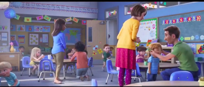 In Toy Story 4 (2019), Before Bonnie's Kindergarten Orientation, A Blonde Kid Is Having Cochlear Implants Being Put In