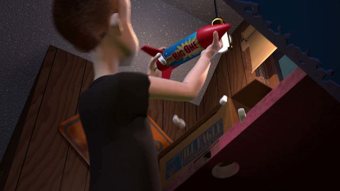 In The Original Toy Story, Sid Gets A Firework. On The Box You Can See The Company Being Named "Ill Eagle" Fireworks Inc. Obvious For "Illegal"