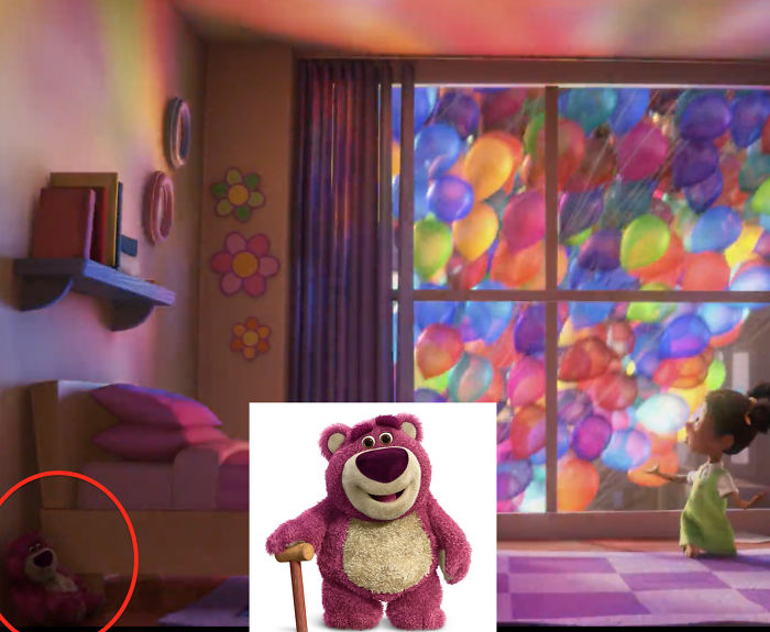 Just A Small One I Found: Evil Toy Story 3 Teddy Bear In The Movie Up, The Scene, Where The House Starts To Fly