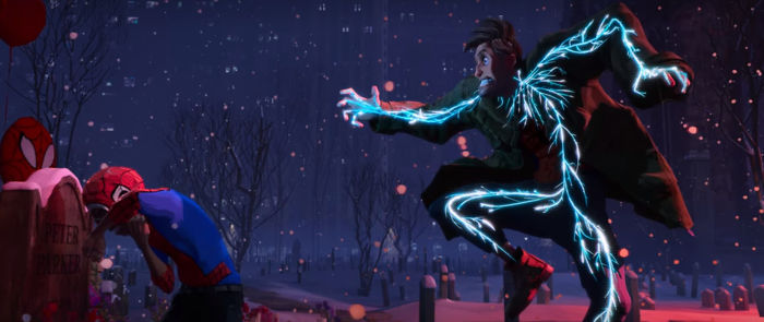 In Spider_man: Into The Spider-Verse, When Miles Morales Electrocutes Peter B. Parker, It Illuminates His Nervous System Instead Of The Usual Cartoon Trope Of His Skeleton. Being Much More Scientifically Accurate