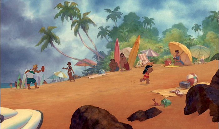 Disney's "Lilo & Stitch" (2002) Used Watercolor Backgrounds, Exclusively. The Studio Had Some Financial Failures And Was Doing Ambitious Things Elsewhere, So They Left The Filmmakers To Their Own Devices, Off At The Florida Studio. The Only Other Watercolor Films Are Dumbo And Snow White