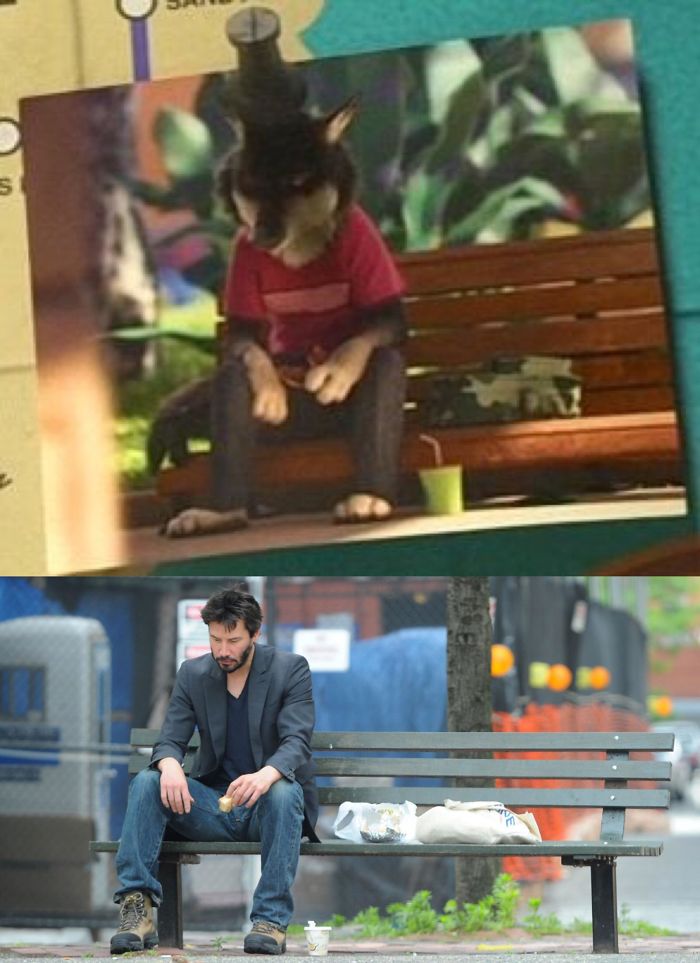In ‘Zootopia’ (2016) There’s A Brief Shot Of A Conspiracy Wall And One Of Pictures Is Of A Sad Keanu Wolf