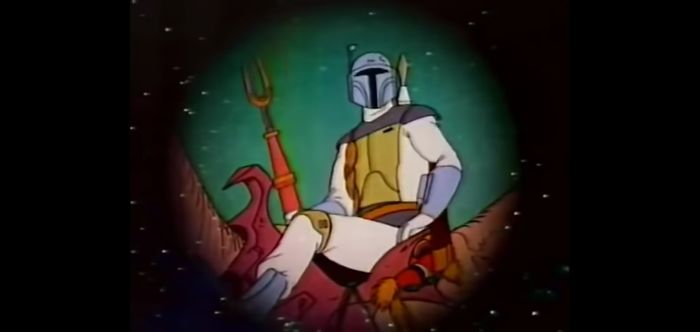 Boba Fett Showed Up In The Star Wars Holiday Special (1978), Which Came Out Before Empire Strikes Back (1980), Making It His First Appearance. He Also Uses The Same Rifle The Mandalorian Uses In The Show