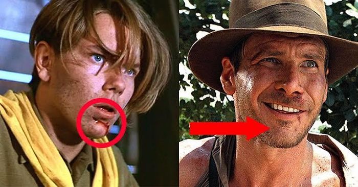 In Indiana Jones And The Last Crusade Young Indi Gets Trapped With A Lion And Uses A Whip Which Cuts His Chin. Later In The Film Present Day Indi Has A Scar. Thought This Was A Pretty Cool Little Detail