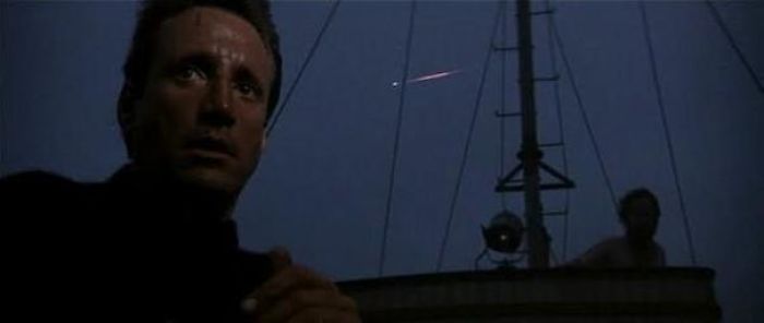Watching Jaws (1975) Tonight With My Son And Saw A Shooting Star In The Background When Chief Brody Was Loading His Gun. Steven Spielberg Said This Was Completely A Coincidence And Not An Optical Effect