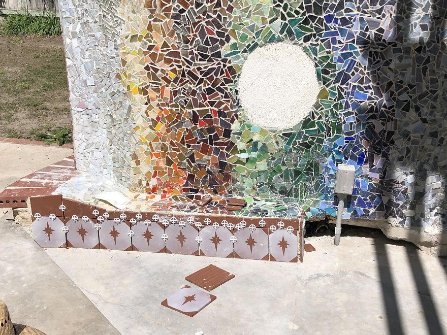 I Used Recycled Glass To Make A Mosaic Wall Memorial