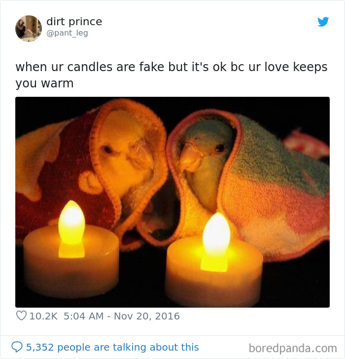 Cuando las velas son falsas pero no pasa nada porque nos calienta el amor