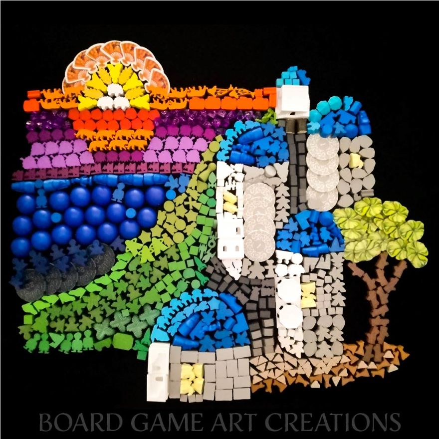Board Game Pieces Become Art