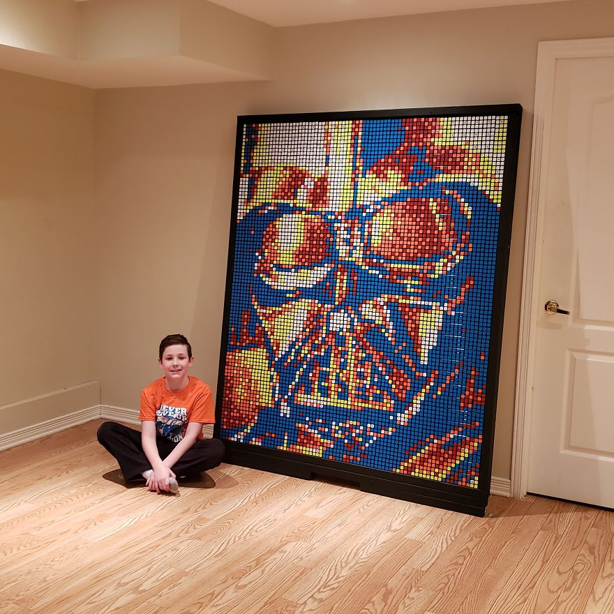 Darth Vader Mosiac Mad With Rubik's Cubes Darth Vader Mosiac Mad With Rubik's Cubes