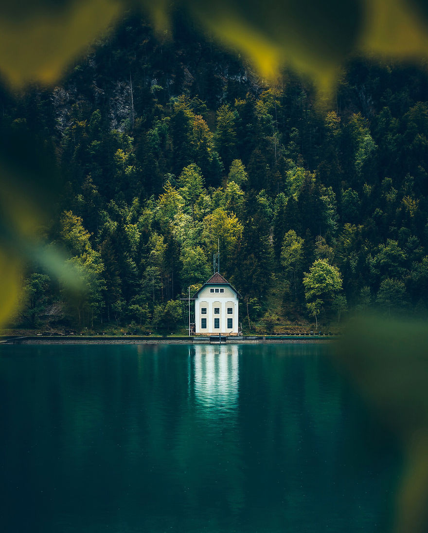 Shades Of Green, Little Hut By The Lake