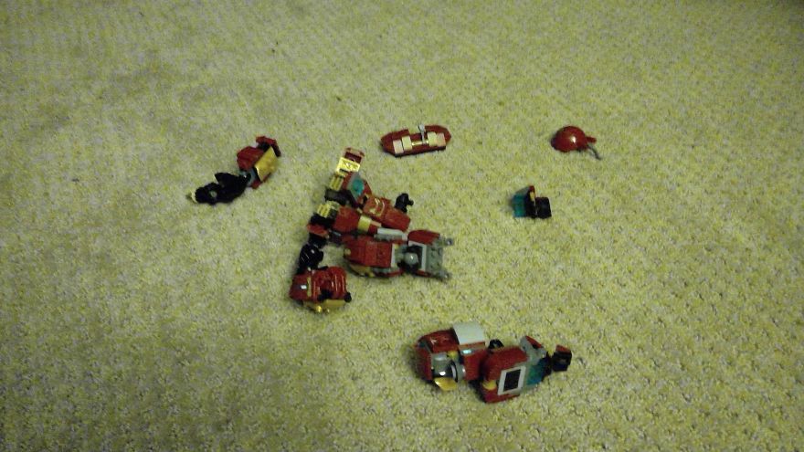 I Took These Before And After Pics Of Some LEGO's Destruction.