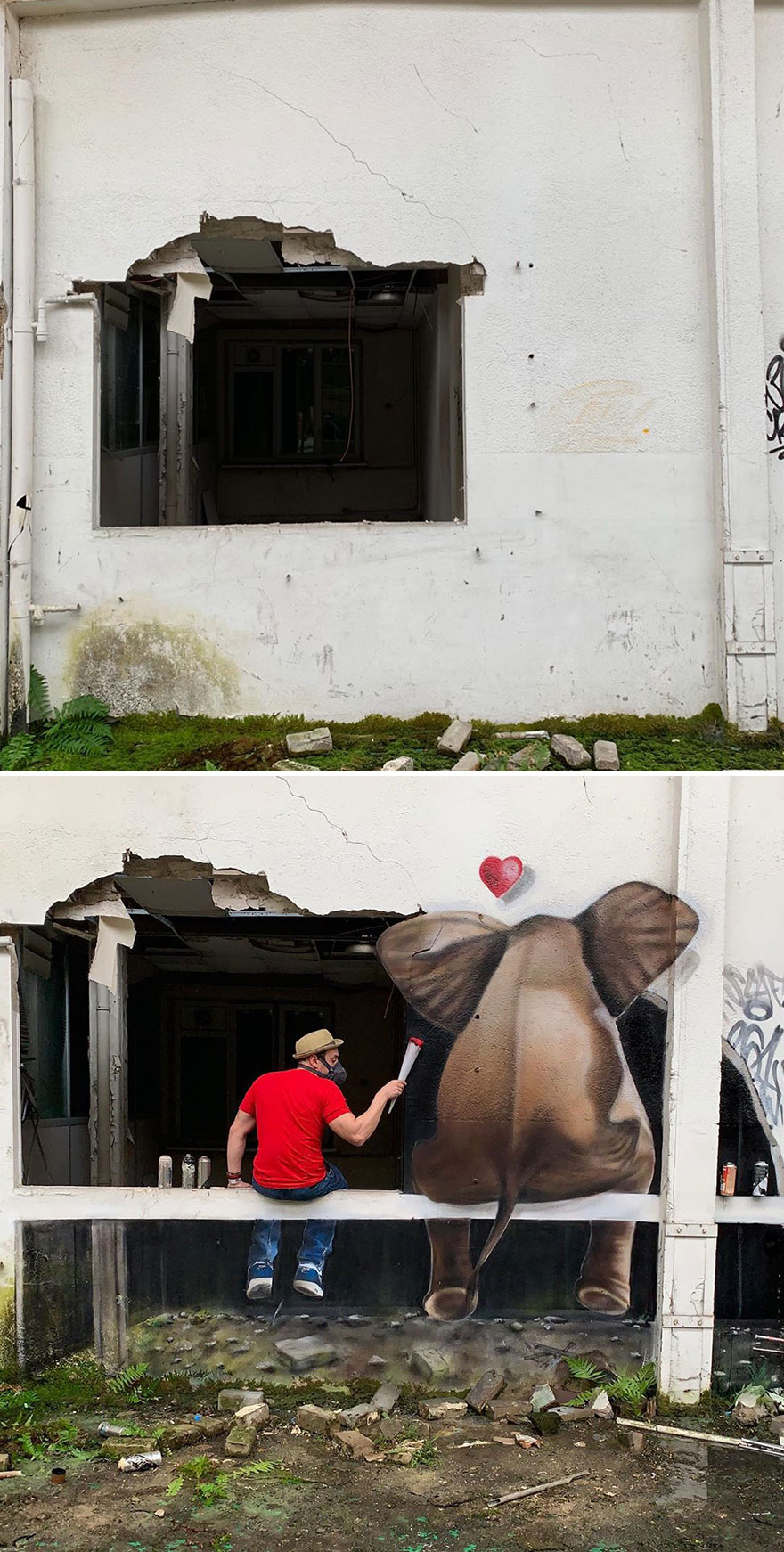 Το γκράφιτι αυτού του Γάλλου καλλιτέχνη του δρόμου φαίνεται να έρχεται ζωντανό και να βγαίνει από τα τείχη