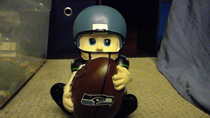 This Seahawks Piggy Bank I Found In My Garage