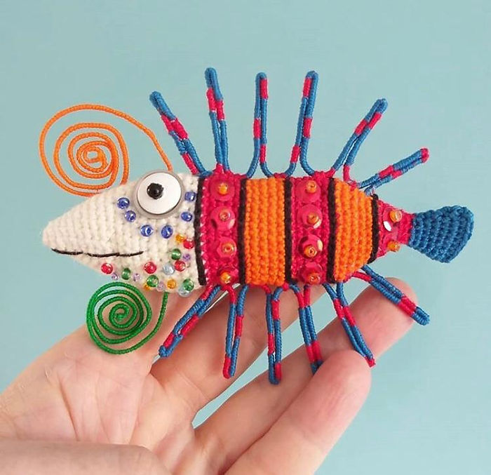 Tiny Fish Amigurumi Designed By Anna Karelina ... Cute And Creative Patterns Use Beading, Wirework And More