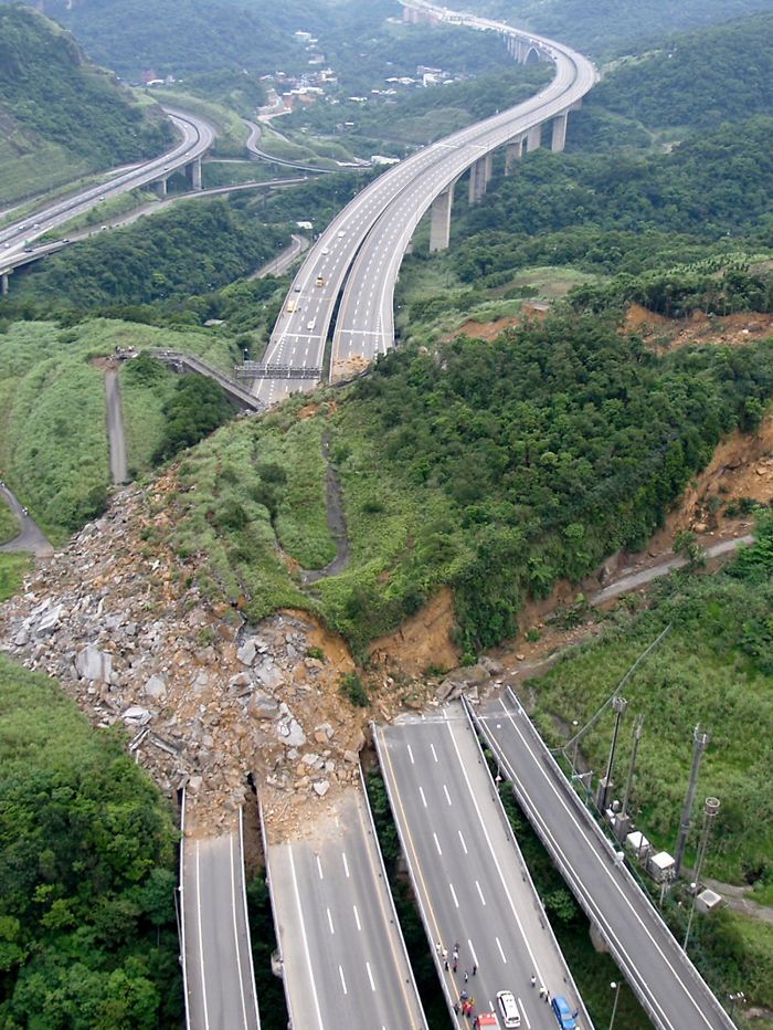 Landslide On Highway