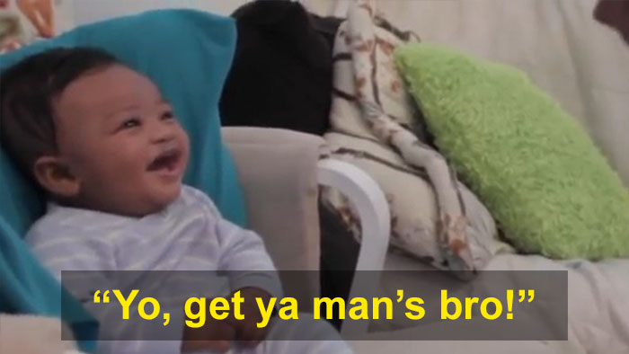 Dad Tries To Challenge His 5-Month-Old Son Into A Rap Battle, Gets Defeated By His Laughter