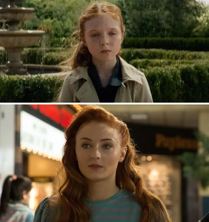Jean Gray In Dark Phoenix (Played By Summer Fontana As A Kid And Sophie Turner As A Teenager)
