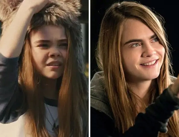 Margot In Paper Towns (Played By Hannah Alligood As A Kid And Cara Delevingne As An Adult)