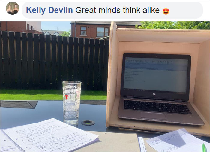Man Comes Up With A Cheap Idea To Protect Laptops From The Sun And It Actually Works