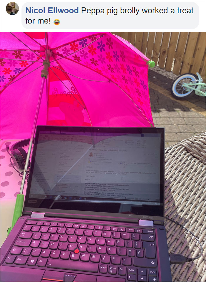 Man Comes Up With A Cheap Idea To Protect Laptops From The Sun And It Actually Works