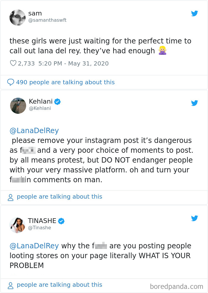 Lana Del Rey Was Under Fire Again For Posting Pictures Of Looters' Faces