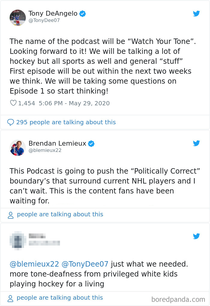 Hockey Player Tony Deangelo Tweeted About This Podcast, Watch Your Tone And Received Backlash