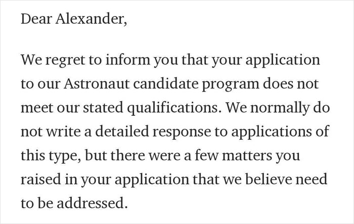 Comedian Knows He's Too Dumb To Work For NASA, Still 'Applies', 'Receives' A Hilarious Rejection Letter