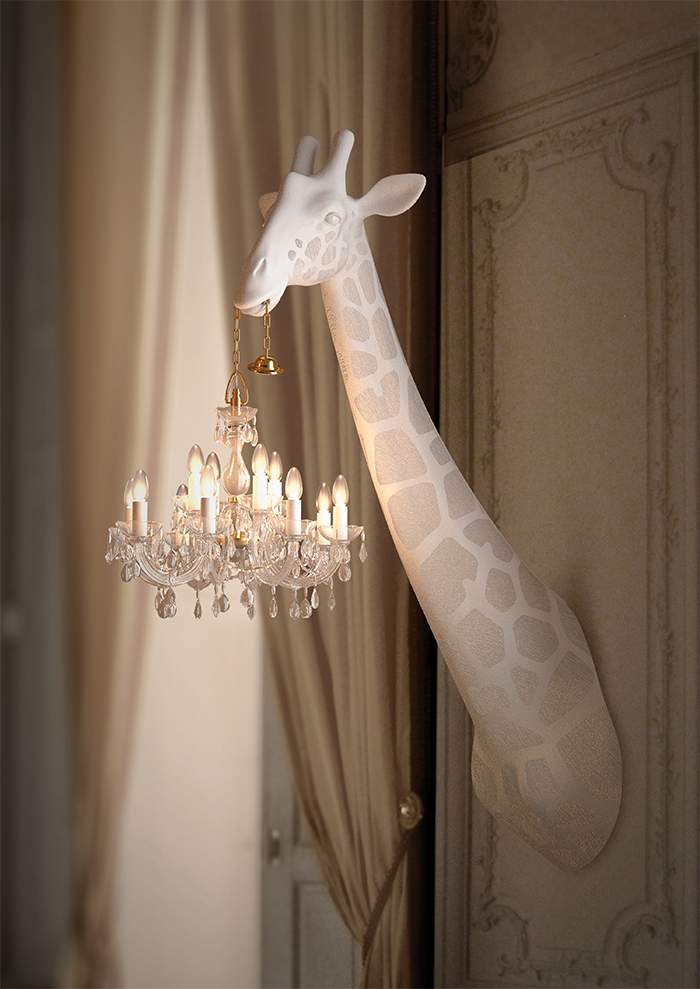 Turns Out You Can Buy A Life-sized 13 ft Giraffe Made Out Of Fiberglass To Hold Your Chandelier