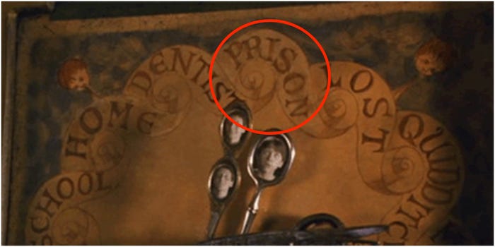 In 'Chamber Of Secrets,' One Of The Options On Molly Weasley's Magical Clock Is 'Prison'