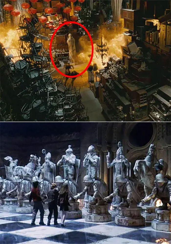 In The Deathly Hallows Part 2, You Can Spot One Of The Chess Pieces From The Sorcerer's Stone In The Room Of Requirement