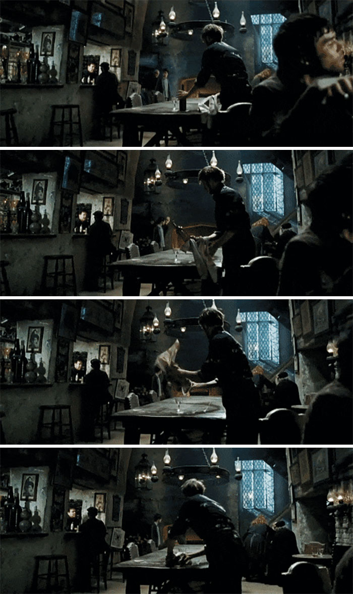 In Prisoner Of Azkaban, The Bartender Makes A Bottle Disappear