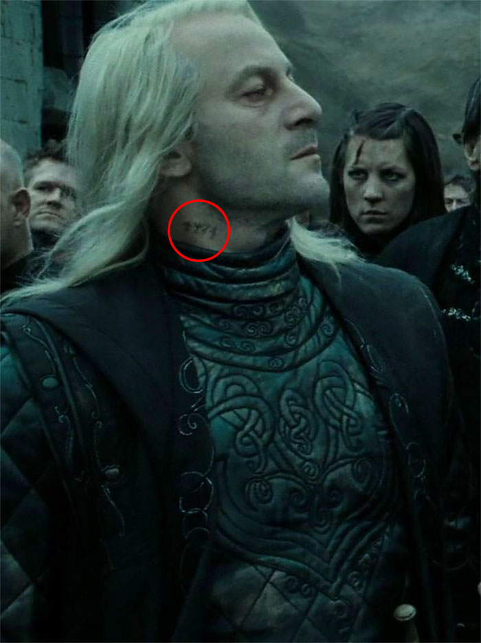 In The Deathly Hallows Part 2, You Can Spy Lucius Malfoy's Azkaban Prisoner Number Tattooed On His Neck