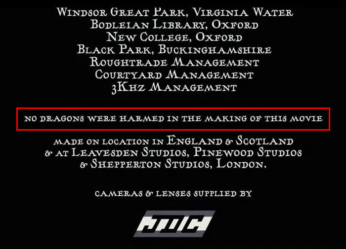 The End Credits Of 'Goblet Of Fire' Feature This Magical Disclaimer: 'No Dragons Were Harmed In The Making Of This Movie'