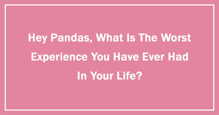Hey Pandas, What Is The Worst Experience You Have Ever Had In Your Life? (Ended)