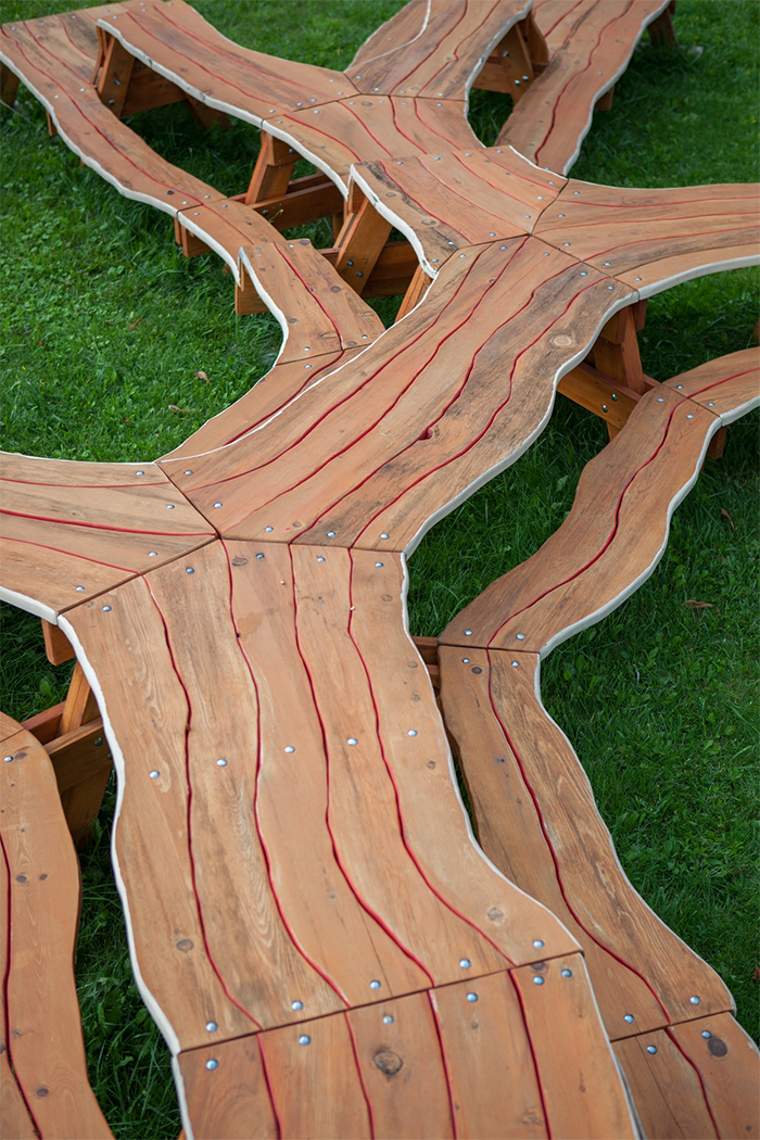 This Mesmerizing Picnic Table Looks Like A Massive Branching Tree