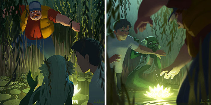 Artist Shares The Sequel Of The Green Mermaid Story That Hit People In The Feels