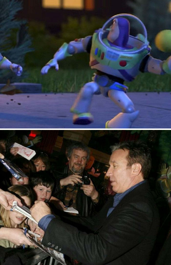 In Toy Story 2, Buzz Lightyear Throws A Pass To Emperor Zurg With His Left Hand. Tim Allen, Who Voices Buzz, Is Also Left Handed