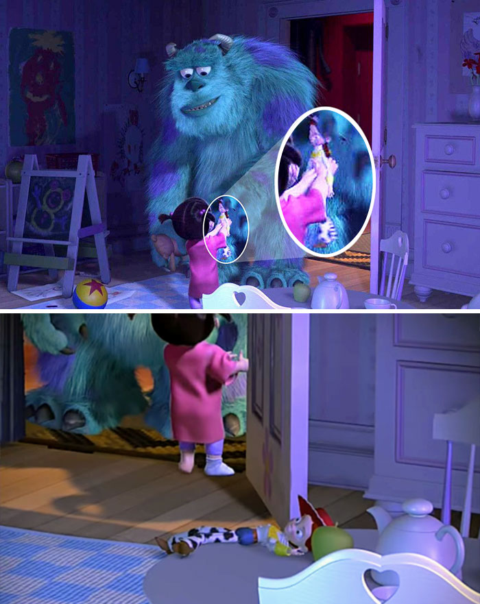 In Monsters Inc. (2001) Boo Had A Jessie Figure From Toy Story