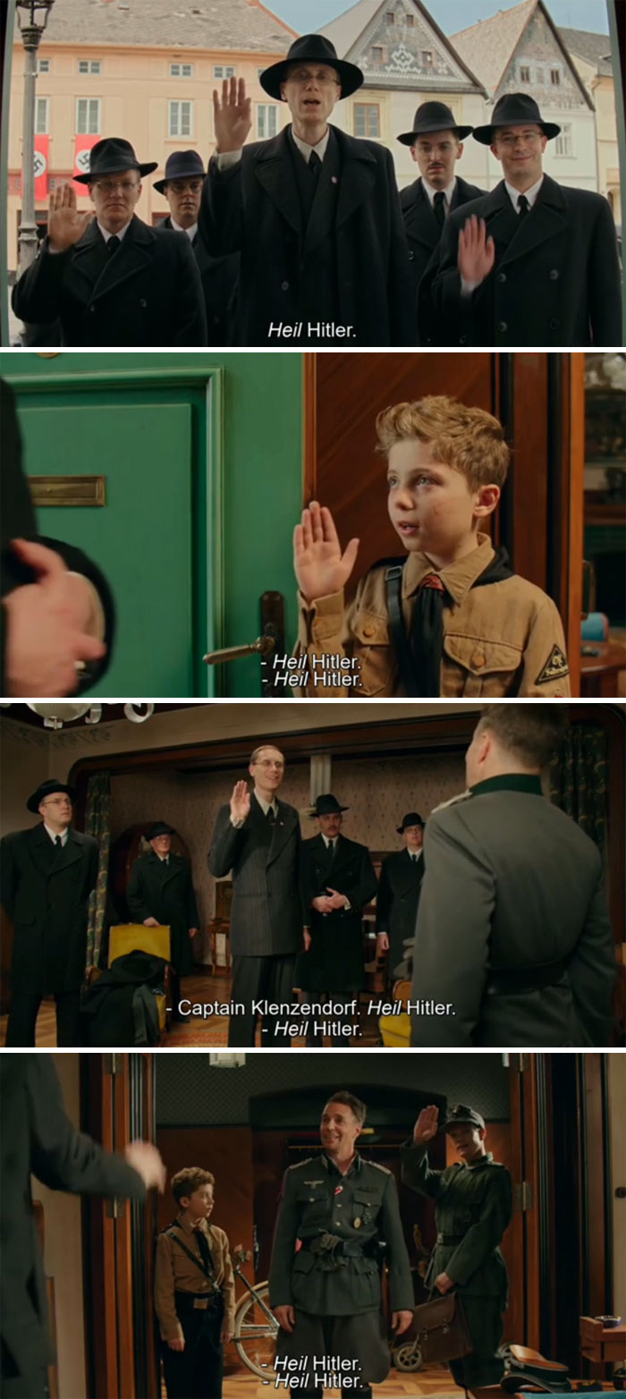 In This Scene Of Jojo Rabbit (2019), "Heil Hitler" Is Said 31 Times In One Minute! According To Writer/Director Taika Waititi, He Wanted A Funny Moment, But Also Wanted To Illustrate How Ridiculous Nazi Protocols Were