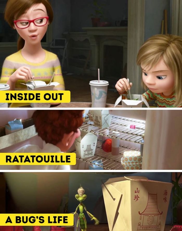 Inside Out. In Some Pixar Animations, You Can See The Same Noodle Box. This Is Just More Proof For The Fan Theory That All The Animations Are In The Same Universe