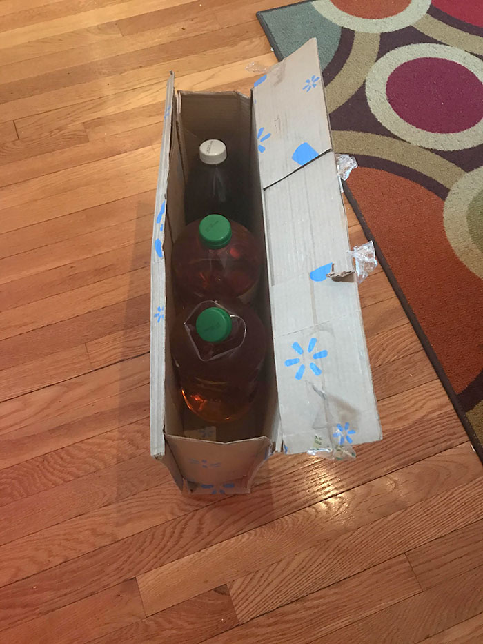 Saved For Months, Bought An $850 Laptop Online, Waited 1.5 Weeks For Shipping, And It Ended Up Being 3 Jugs Of Walmart Brand Juice Instead