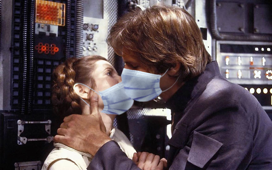 Leia And Han Solo ("Star Wars", 1977)