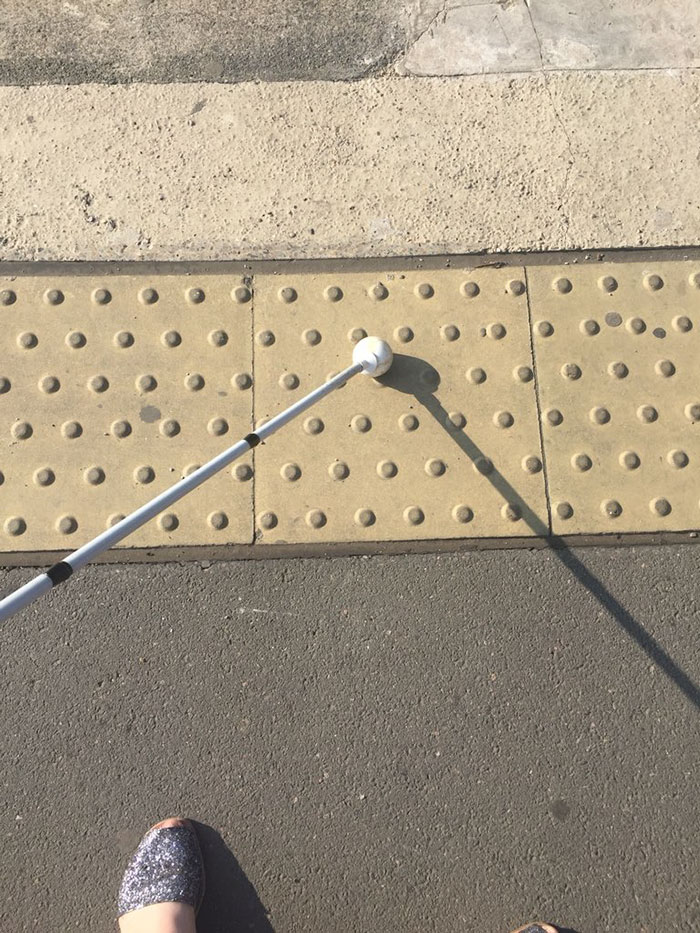 Woman Educates People On Barriers Blind Individuals Experience By Sharing Some Key Information On Tactile Paving