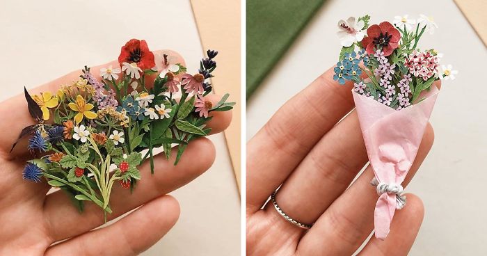 Paper Artist Tania Lissova Is Winning Hearts With Her Tiny Hand-cut Paper  Plants (30 Pics)