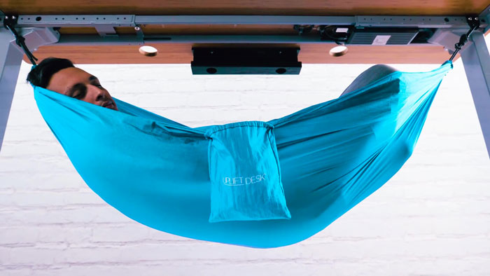 This $55 Under-Desk Hammock Lets Employees Take The Most Chill Breaks At  Work