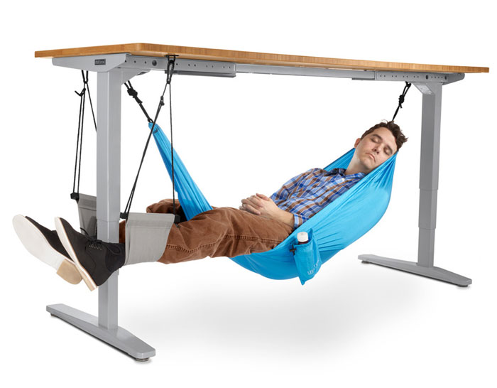 Keep This Under Desk Hammock a Secret from Your Boss