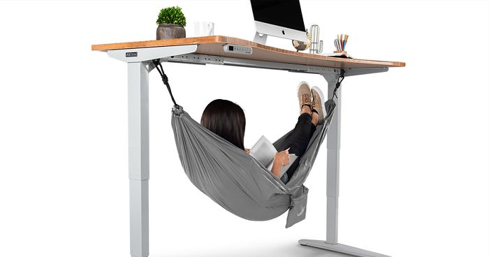 The Foot Hammock, A Brilliant Device Designed to Allow People to  Comfortably Rest Their Feet Underneath a Desk