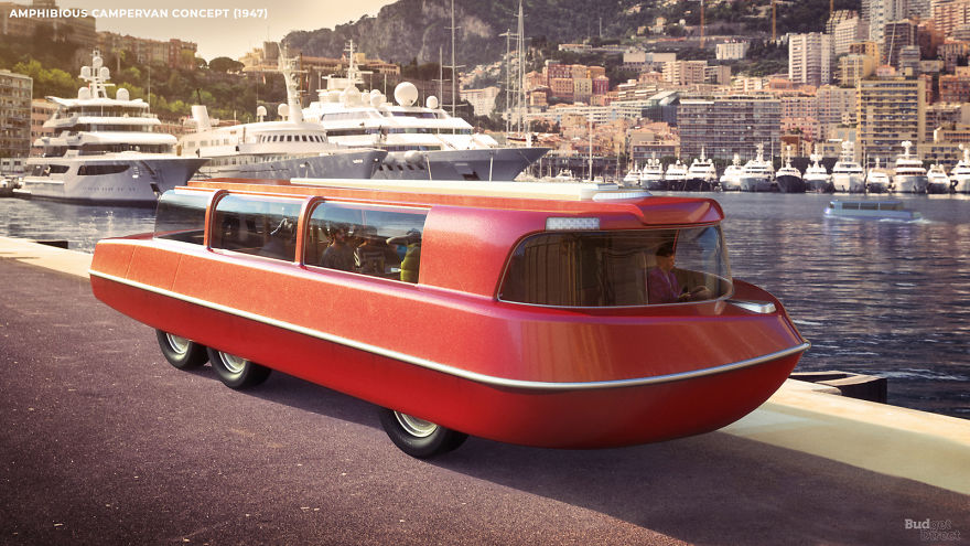 Designers Show How People From The 1900s Thought We Would Be Traveling In 2020 (5 Pics)