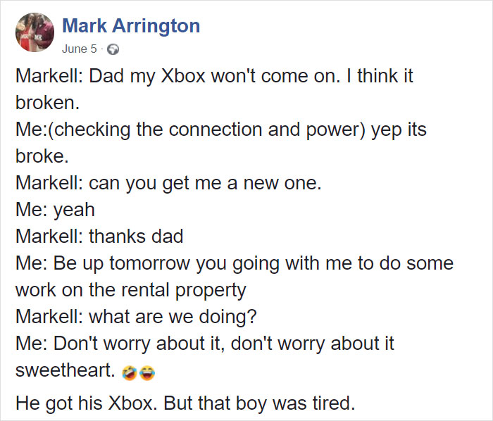 Kid Asks Dad For An Xbox But The Father Turned It Into A Valuable Life Lesson